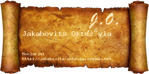 Jakabovits Oktávia névjegykártya